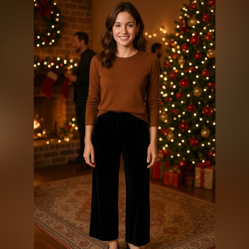 #134 BLACK VELVET SLACKS